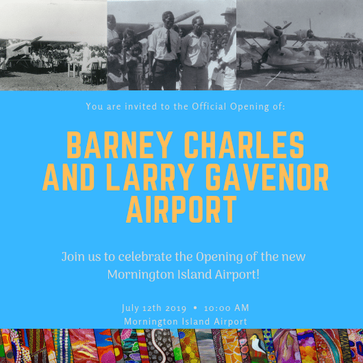Official Opening of the Barney Charles and Larry Gavenor Airport